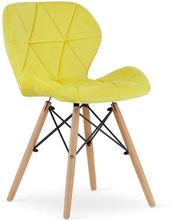 Krzesło LAGO Aksamit - żółte x 1