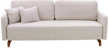 Sofa rozkładana kremowa ADELSO