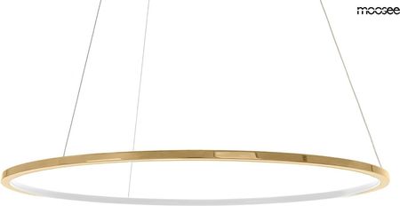 Elegancka lampa wisząca z pilotem RING SLIM 150 cm złota