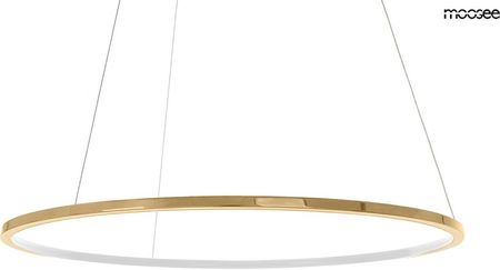 Elegancka lampa wisząca z pilotem RING SLIM 120 cm złota