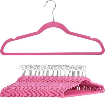 Wieszak na ubrania Amazon Basic 50szt różowy