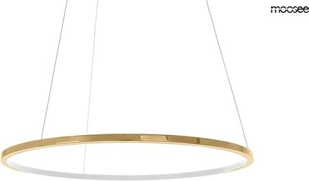 Elegancka lampa wisząca z pilotem RING SLIM 60 cm złota