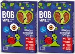 Eco Snack Sp. Z.O.O. 2X Przekąska Jabłkowo Borówkowa z Owoców Bez Dodatku Cukru 60g Bob Snail