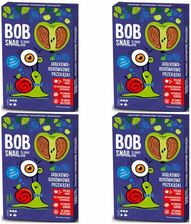 Eco Snack Sp. Z.O.O. 4X Przekąska Jabłkowo Borówkowa z Owoców Bez Dodatku Cukru 60g Bob Snail