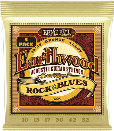 Ernie Ball Earthwood Rock & Blues 80/20 Bronze 3-Pack