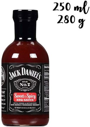 Jack Daniel'S Słodko-Ostry Sos Typu Barbecue Na Bazie Tennessee Whiskey Idealny Do Marynat I Grilla Sweet & Spicy Bbq Sauce 280g