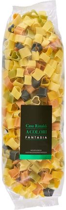 Casa Rinaldi Włoski Makaron Cuoricini Arlecchino W Kształcie Serduszek Pięciu Kolorach Fantasia 5 Colori 500g