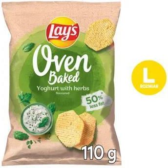 Lay'S Oven Baked Pieczone Formowane Chipsy Ziemniaczane O Smaku Jogurtu Z Ziołami 0,11kg