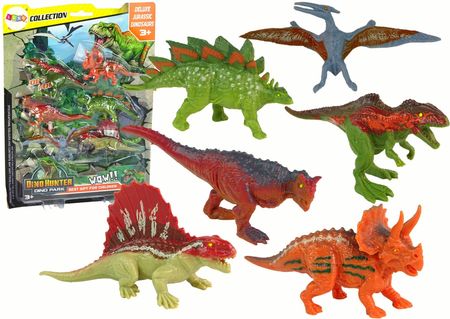 Leantoys Zestaw Figurki Dinozaury 6Szt. Kolorowe