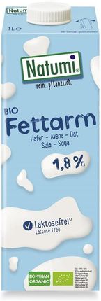Natumi Napój Owsiano Sojowy 1,8 % Bez Dodatku Cukrów Bio 1l