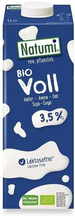 Natumi Napój Owsiano Sojowy 3,5 % Bez Dodatku Cukrów Bio 1l