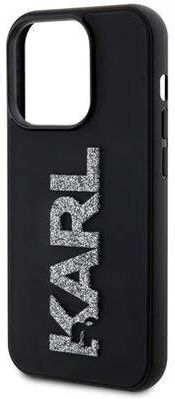 Karl Lagerfeld Etui 3D Rubber Glitter Logo Do Iphone 15 Pro 6,1 Cala Czarny