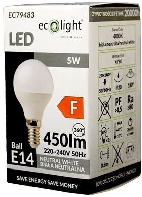 Ecolight Żarówka Led Golf Ball 5W E14 (Ec79483)