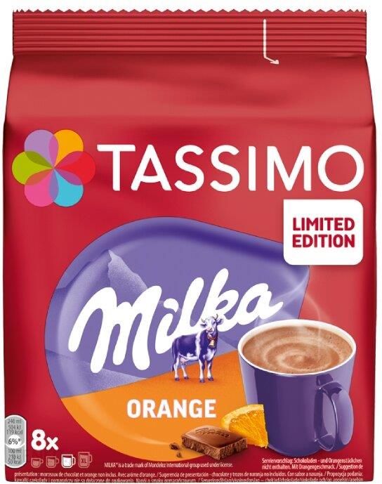 Kapsułki Tassimo Milka Orange Hot Choco 8 napojów, rozmiar L