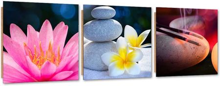 Feeby Zestaw Obrazów Deco Panel Kwiaty I Relaks Zen 150x50 530852