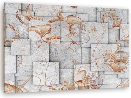 Feeby Obraz Deco Panel Kwiaty Lilii Na Geometrycznym Tle 120x80 1491936