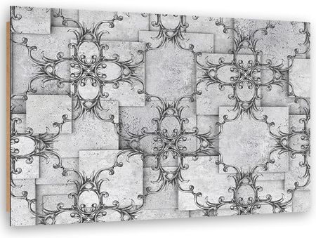 Feeby Obraz Deco Panel Orientalny Wzór Na Szarm Tle 120x80 1492032