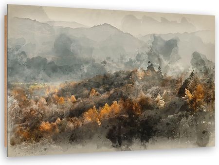 Feeby Obraz Deco Panel Jesienny Las We Mgle 120x80 1492134