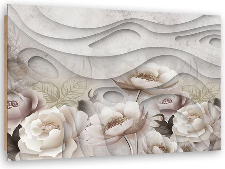 Feeby Obraz Deco Panel Beżowe Kwiaty W Rozkwicie 90x60 1492283