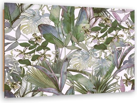 Feeby Obraz Deco Panel Tropikalne Liście Monstera 120x80 1492422