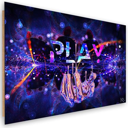 Feeby Obraz Deco Panel Neon Z Napisem Play 100x70 1494721