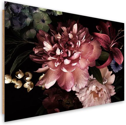 Feeby Obraz Deco Panel Bukiet Kwiatów Na Ciemnym Tle 60x40 1493506