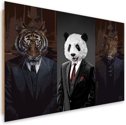 Feeby Obraz Deco Panel Zwierzęta W Garniturach 90x60 1494870