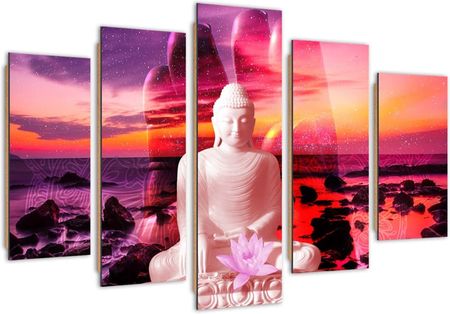 Feeby Obraz Pięcioczęściowy Deco Panel Budda Na Tle Oceanu 150x100 1586720