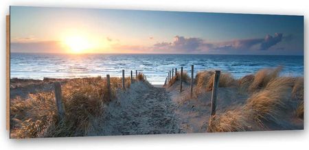 Feeby Obraz Deco Panel Zachód Słońca Na Plaży Nad Morzem 150x50 1587229