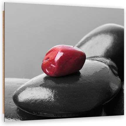 Feeby Obraz Deco Panel Czerwony Kamień Zen Spa 40x40 1491581