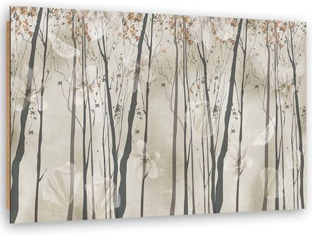 Feeby Obraz Deco Panel Drzewa Kwiaty I Motyle 90x60 1491893
