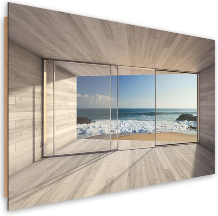 Feeby Obraz Deco Panel Widok Na Morze Z Okna 60x40 1493572