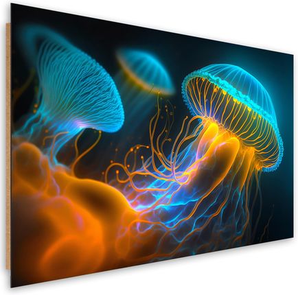 Obraz Deco Panel Meduzy Pod Wodą Neon 60x40 1587746