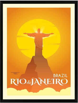 Mpink Plakat Miasta Rio De Janeiro_2 24x30 Cm + Ramka Czarna 14793