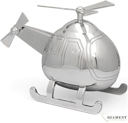 Skarbonka pokryta srebrem dla chłopca 'Helikopter dla dziecka' ZV6168061