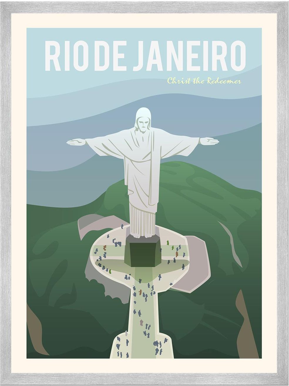 Vue Panoptique Rio De Janeiro – Polyorama 14,5x20cm – Effet Jour/Nuit