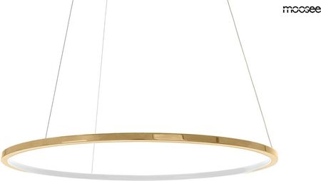 Elegancka lampa wisząca z pilotem RING SLIM 80 cm złota