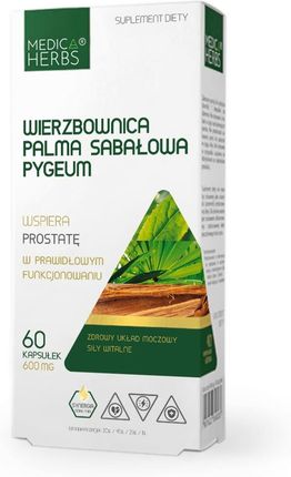 Medica Herbs Wierzbownica Palma sabałowa Pygeum 60kaps.