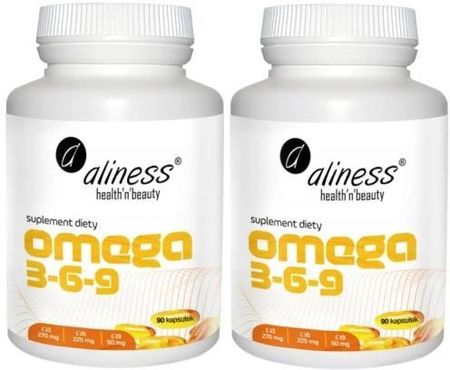 Kapsułki Zestaw 2x Omega 3-6-9 270/225/50 mg x 90 szt. Aliness