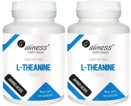 Zestaw 2x L-Theanine 200 mg x 100 Vege caps. Aliness