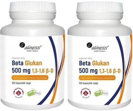 Zestaw 2x Beta Glukan Yestimun® 1,3-1,6 β-D 500 mg x 100 Vege caps. Aliness