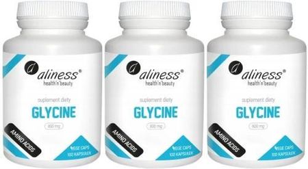 Zestaw 3x Glycine 800 mg x 100 vege caps, Aliness