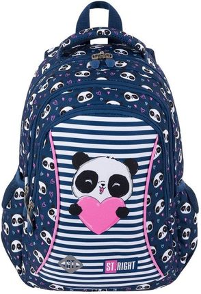 St.Right Plecak Młodzieżowy Szkolny Dla Dziewczynki Panda