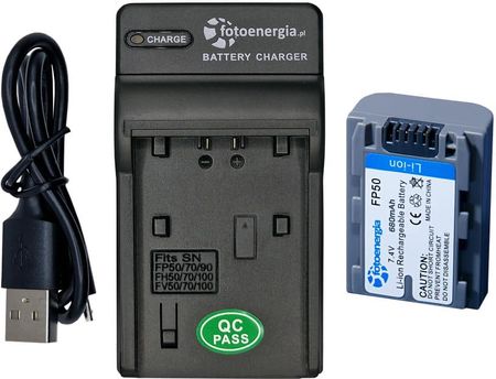 Bateria NP-FP50 do Sony DCR-DVD103 DCR-HC16 DCR-HC20E [680 mAh] + ładowarka USB