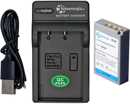 Bateria BLS-5 do Olympus E-PL3 E-PM1 E-PM2 E-PL3 [1150 mAh] + ładowarka USB
