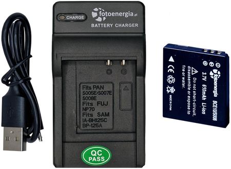 Bateria CGA-S008 do Panasonic Lumix DMC-FS20 DMC-FS20GK DMC-FS20K [1000 mAh] + ładowarka USB