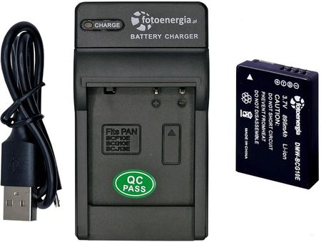 Bateria DMW-BCG10 DMW-BCG10E do Panasonic Lumix DMC-TZ6 DMC-TZ7 DMC-TZ8 [895 mAh] + ładowarka USB