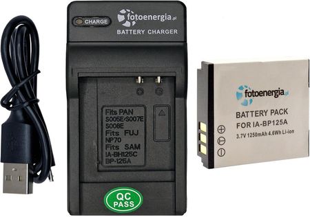 Bateria IA-BP125A do Samsung HMX-M20SP HMX-Q10 [1250 mAh] + ładowarka USB