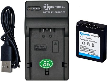 Bateria DMW-BM7 CGA-S002 do Panasonic Lumix DMC-FZ1 DMC-FZ1B DMC-FZ2 DMC-FZ3 [2900 mAh] + ładowarka USB