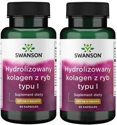 Zestaw 2x Hydrolizowany kolagen z ryb typu I, Swanson (Marine Collagen)